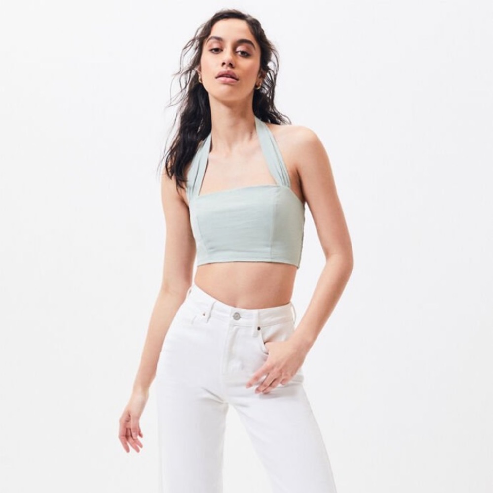 Purple crop halter top - Picture 2 of 6